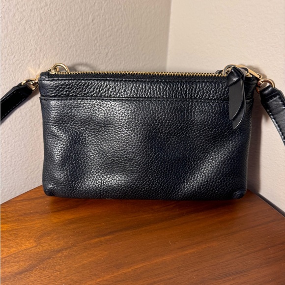 Michael Kors Medium Pebbled Leather Double-Zip Crossbody Bag in Black - Picture 6 of 15